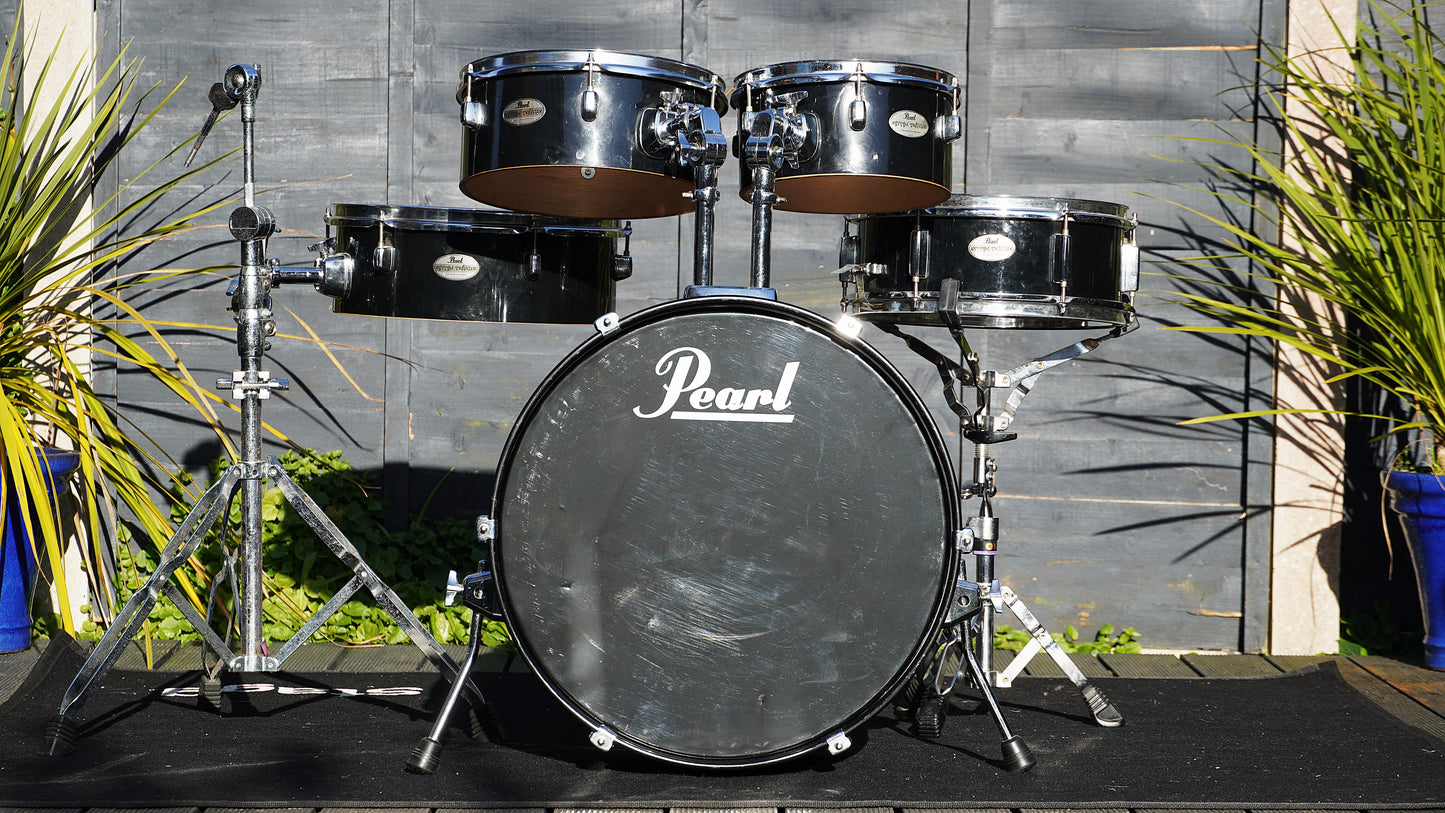 Pearl Rhythm Traveler 5-Piece Shell Pack Drum Kit in Black