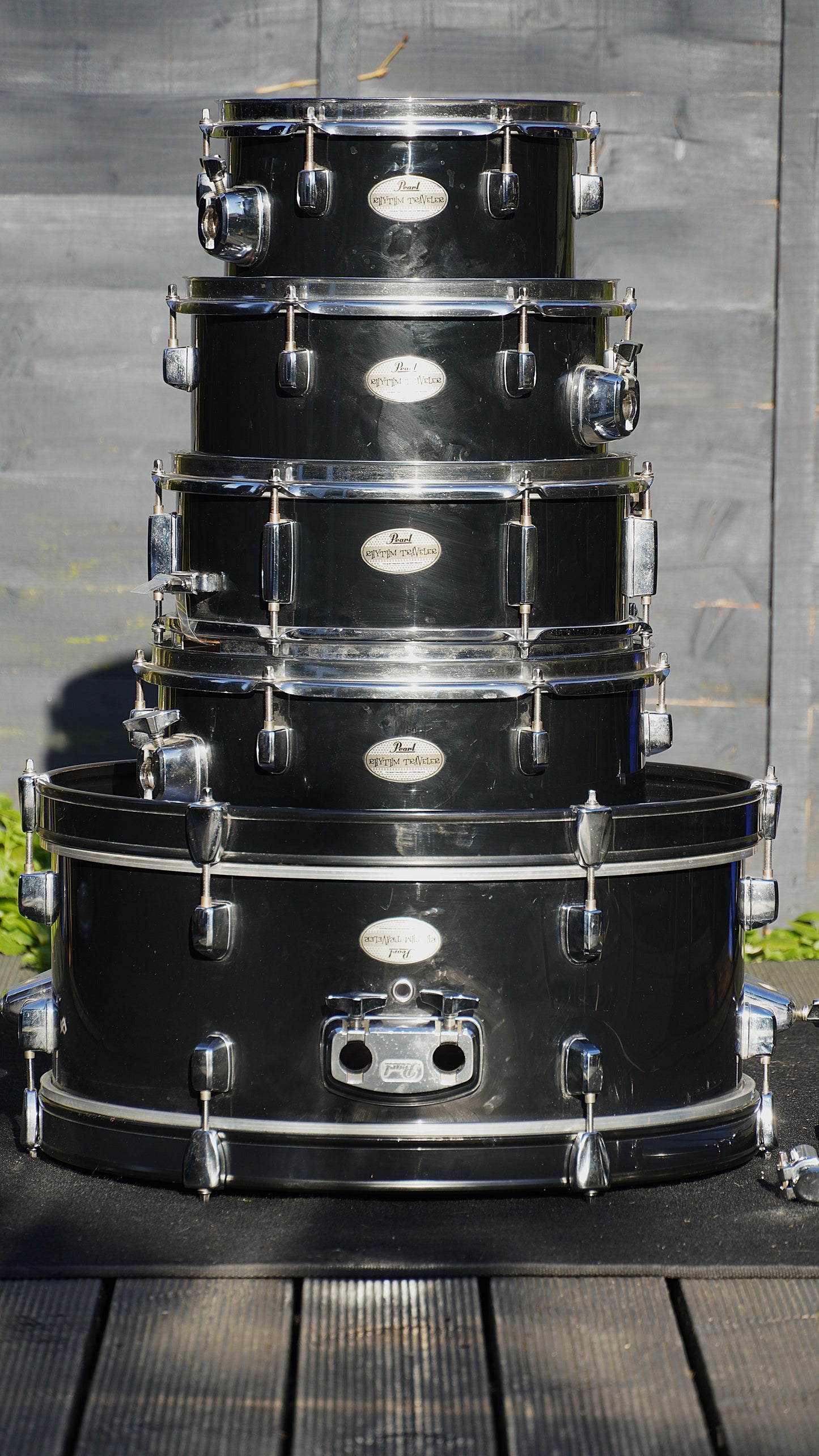 Pearl Rhythm Traveler 5-Piece Shell Pack Drum Kit in Black