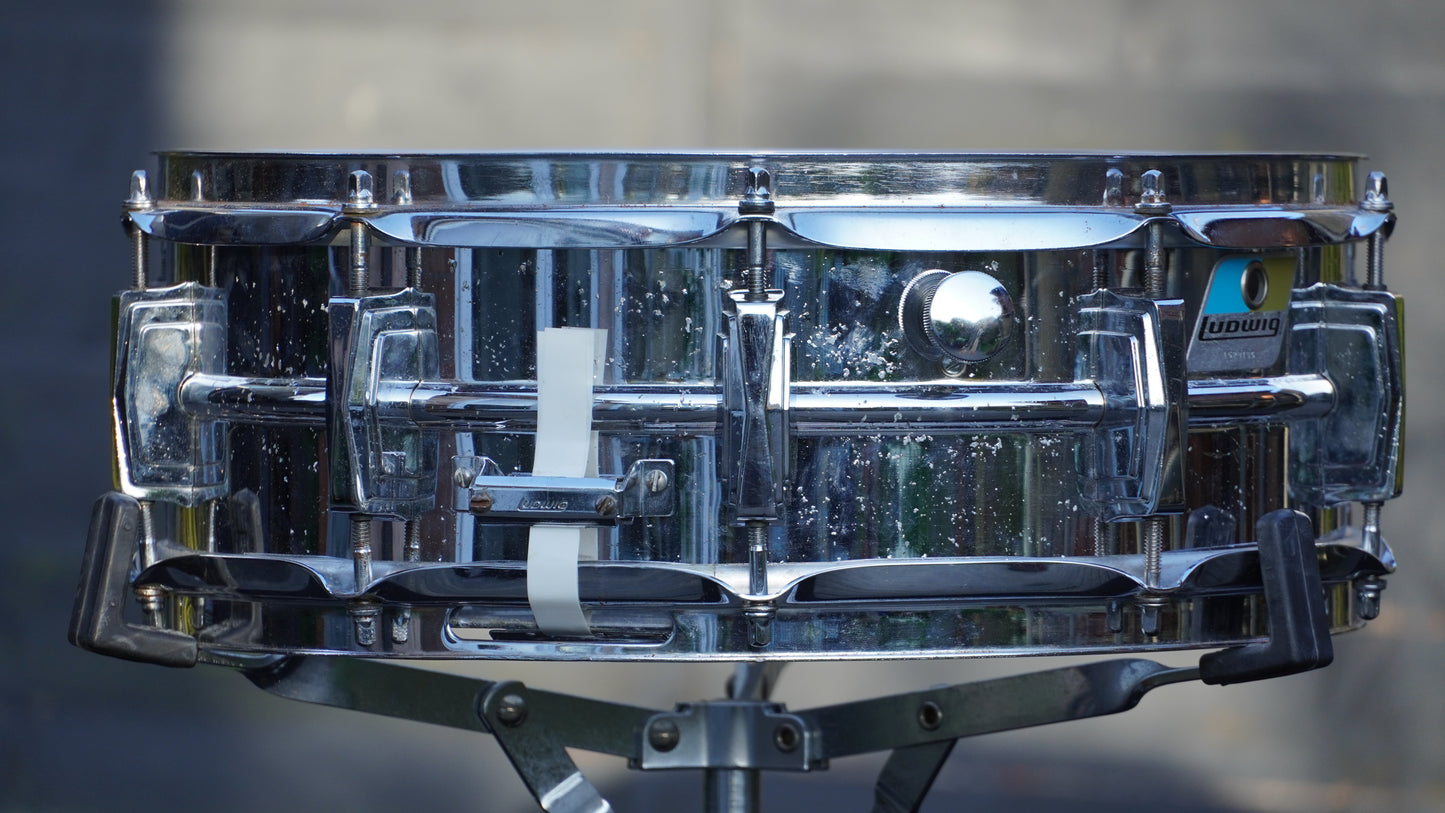 Ludwig LM400 Supraphonic 14"x5" Blue/Olive Badge Aluminium Snare Drum