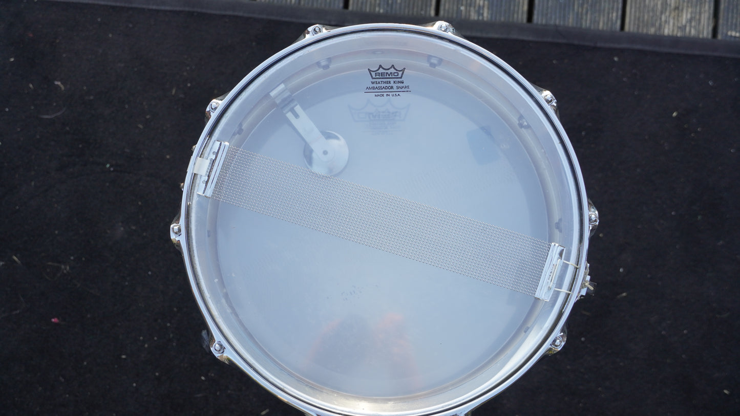 Ludwig LM400 Supraphonic 14"x5" Blue/Olive Badge Aluminium Snare Drum