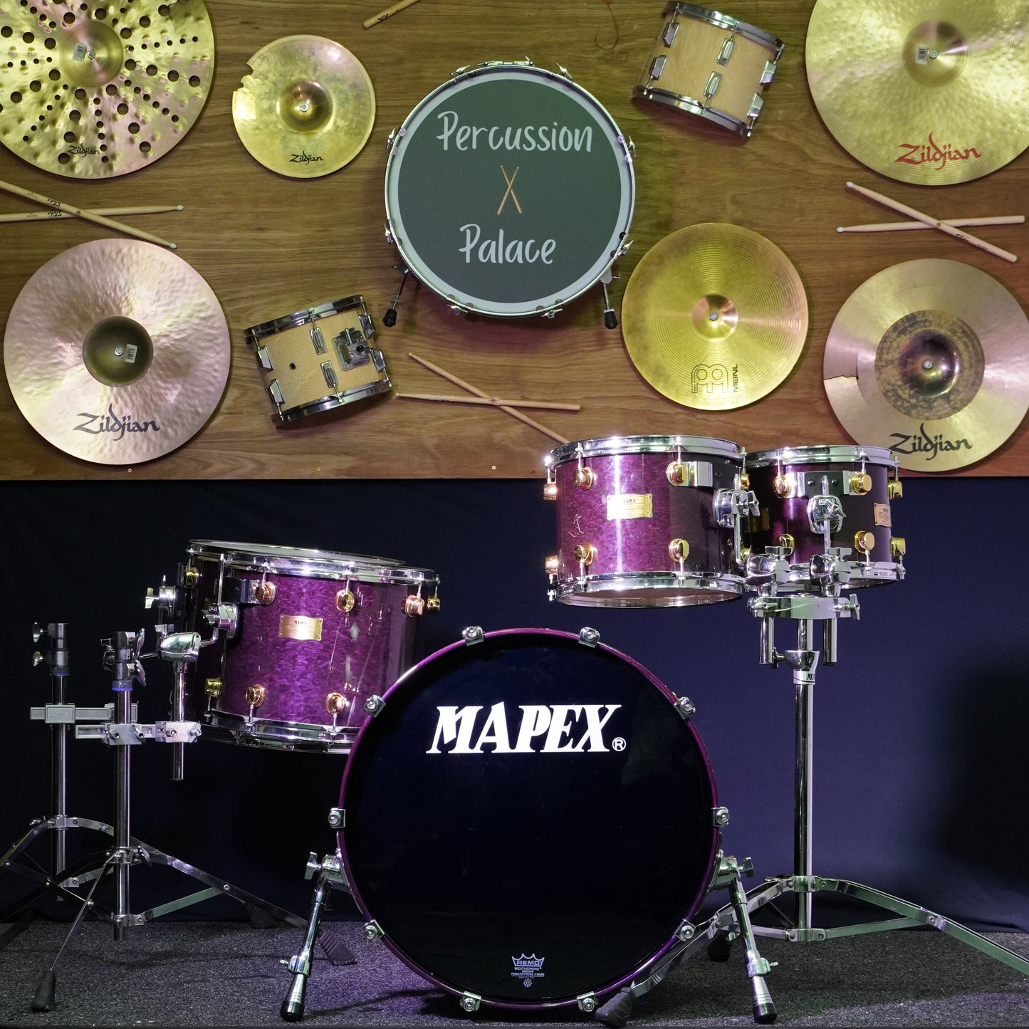Mapex Orion Classic Series Drum Kit in Transparent Violet Birds Eye (Shell Pack)