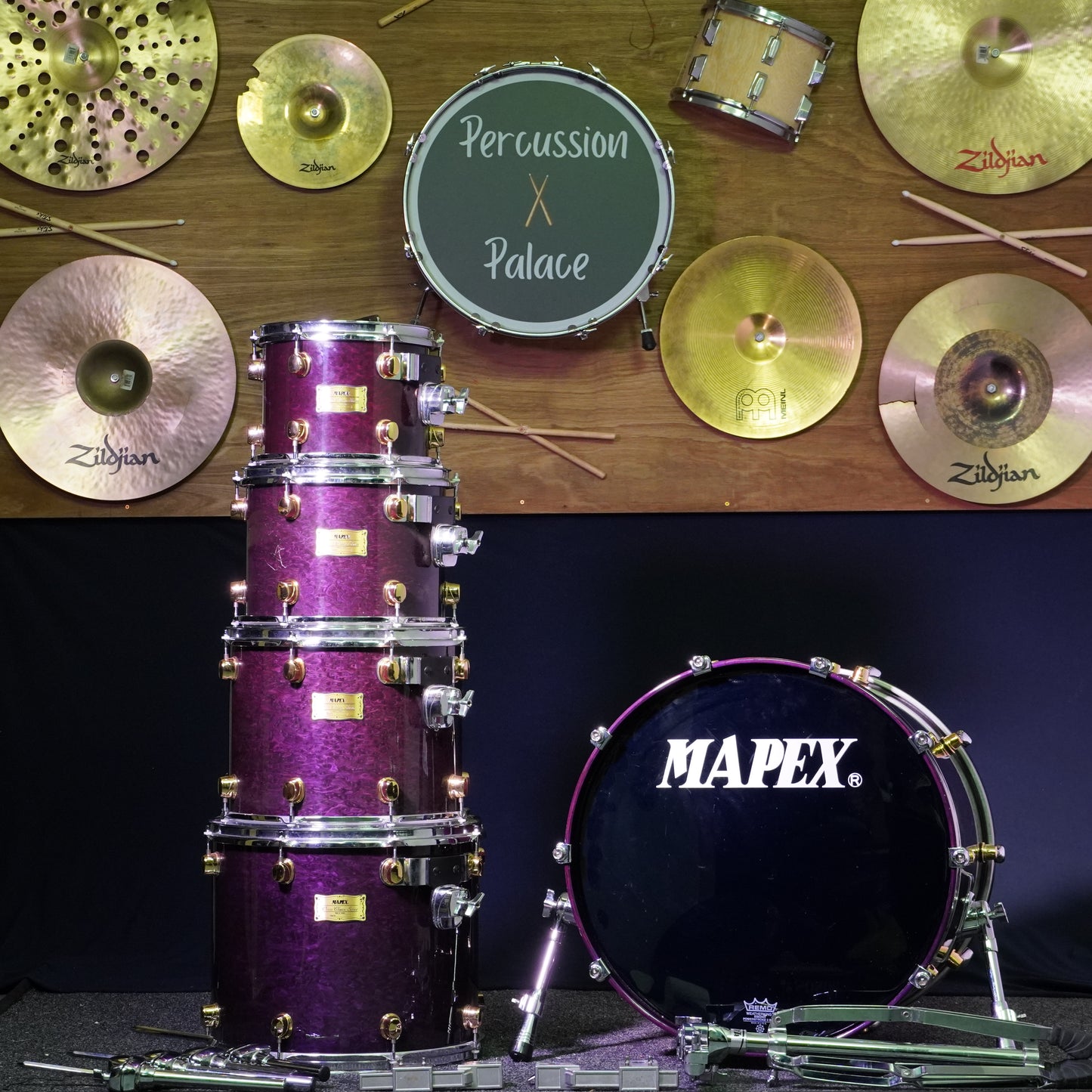 Mapex Orion Classic Series Drum Kit in Transparent Violet Birds Eye (Shell Pack)