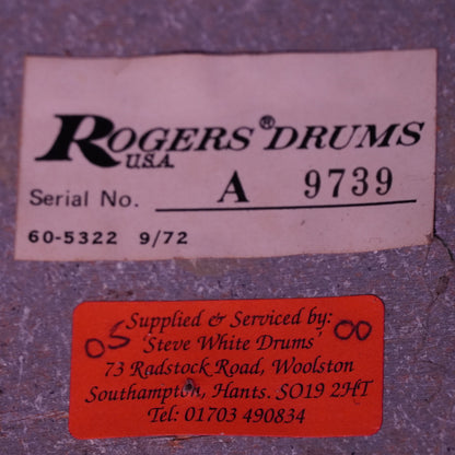 Rogers USA Londoner 1972 Drum Kit in Black (Shell Pack)