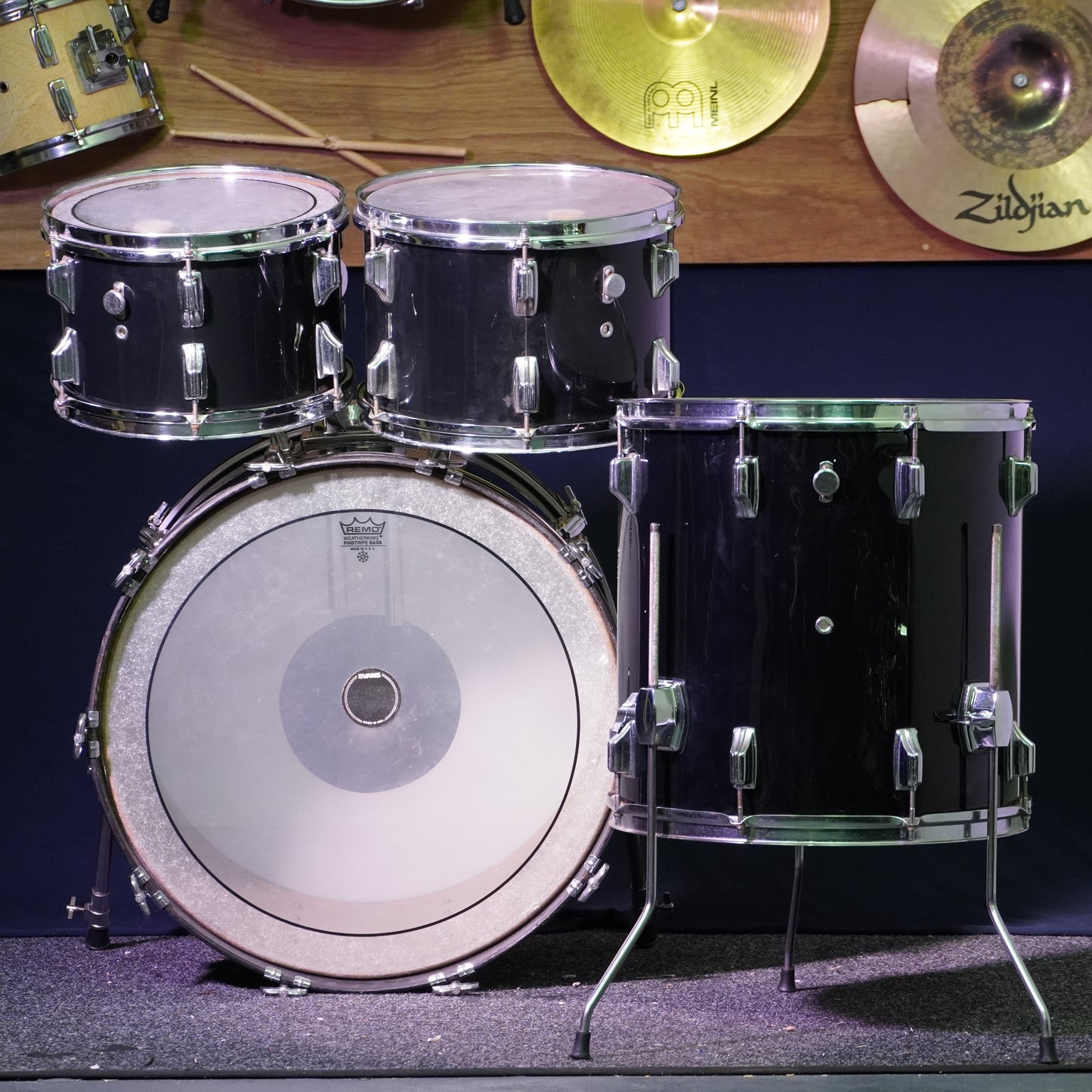 Rogers USA Londoner 1972 Drum Kit in Black (Shell Pack)