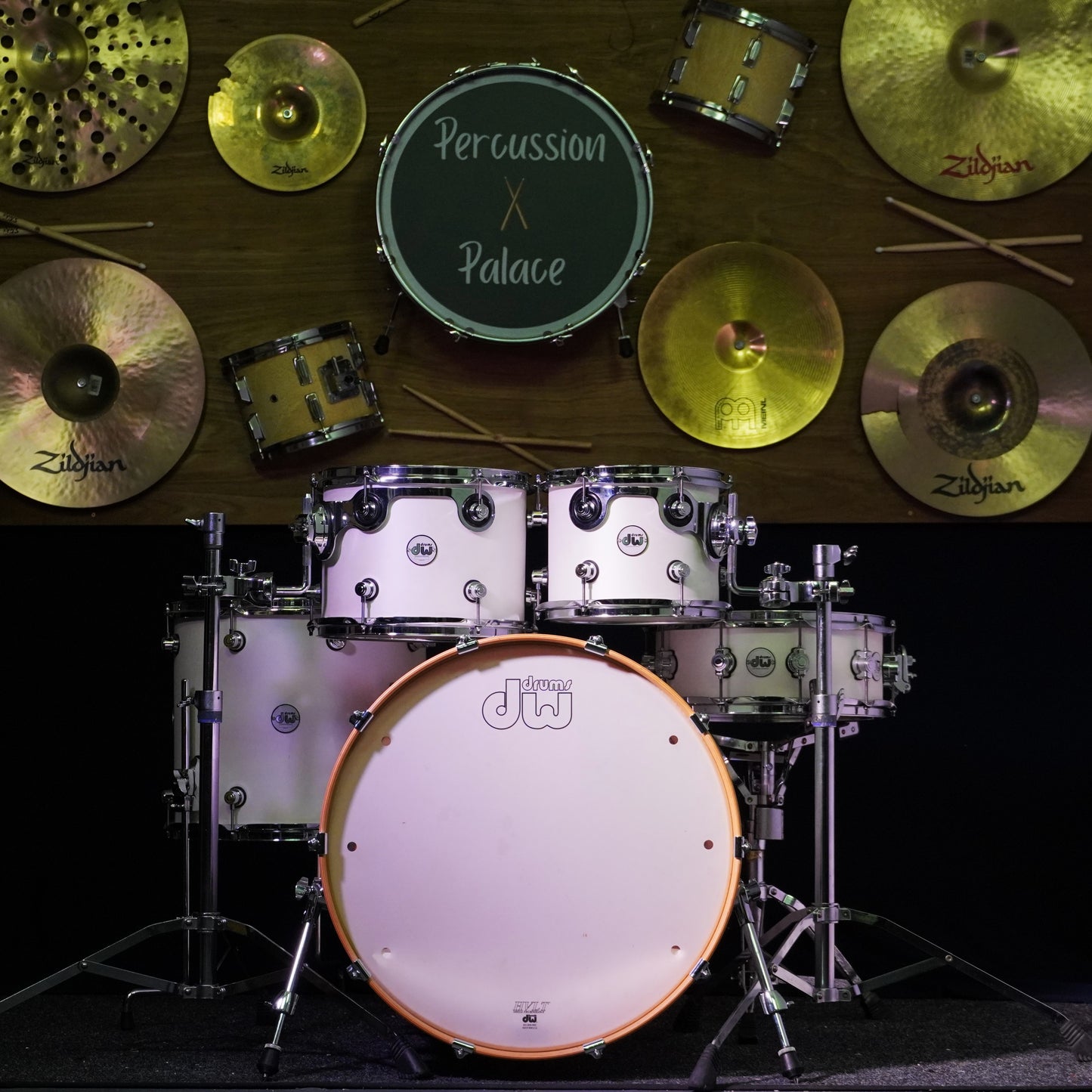 DW Design HVLT Maple Drum Kit in White (Shell Pack)