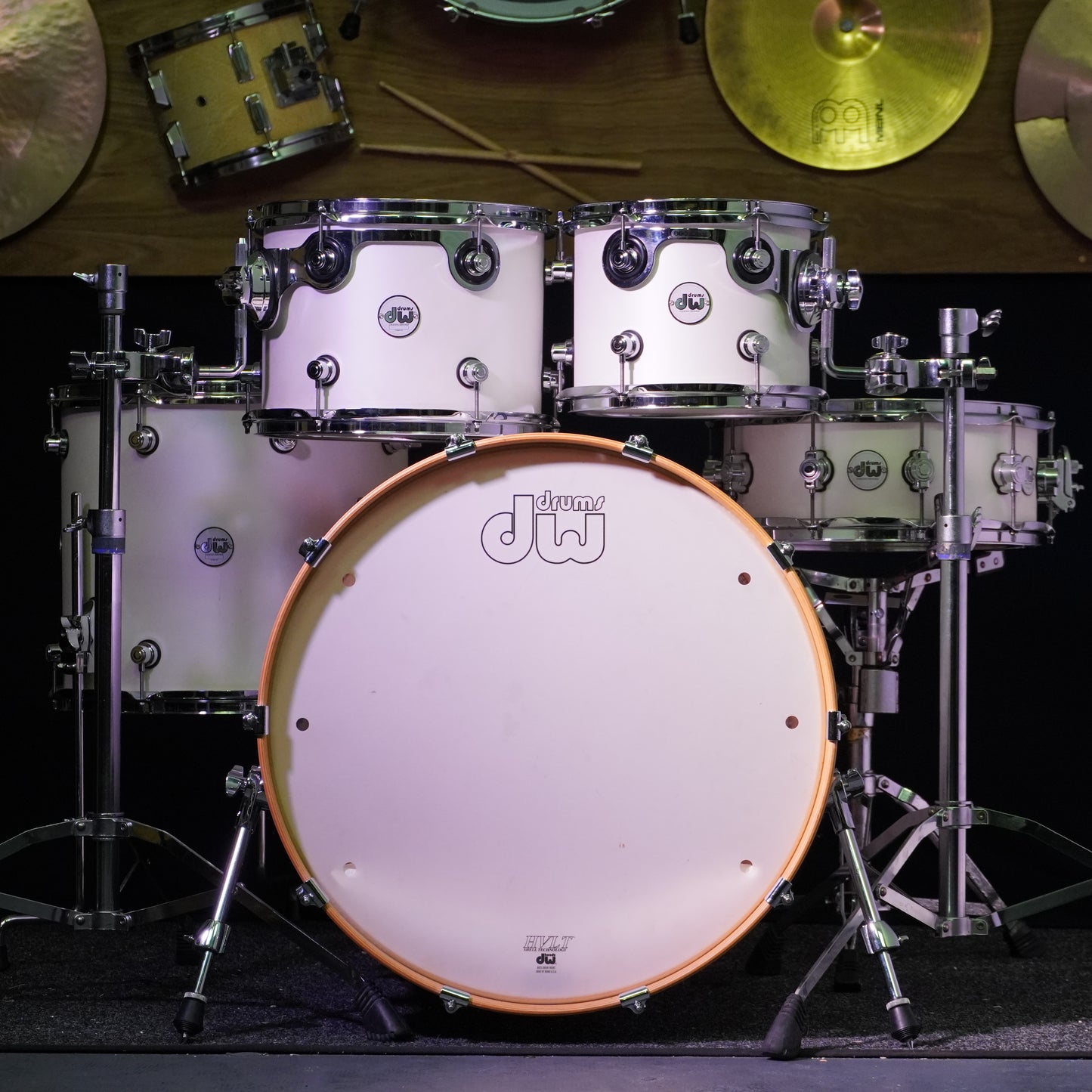 DW Design HVLT Maple Drum Kit in White (Shell Pack)