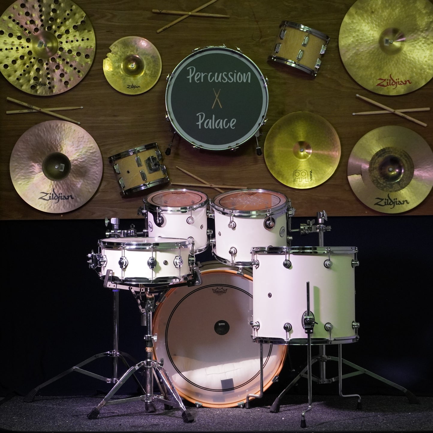 DW Design HVLT Maple Drum Kit in White (Shell Pack)