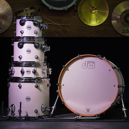 DW Design HVLT Maple Drum Kit in White (Shell Pack)