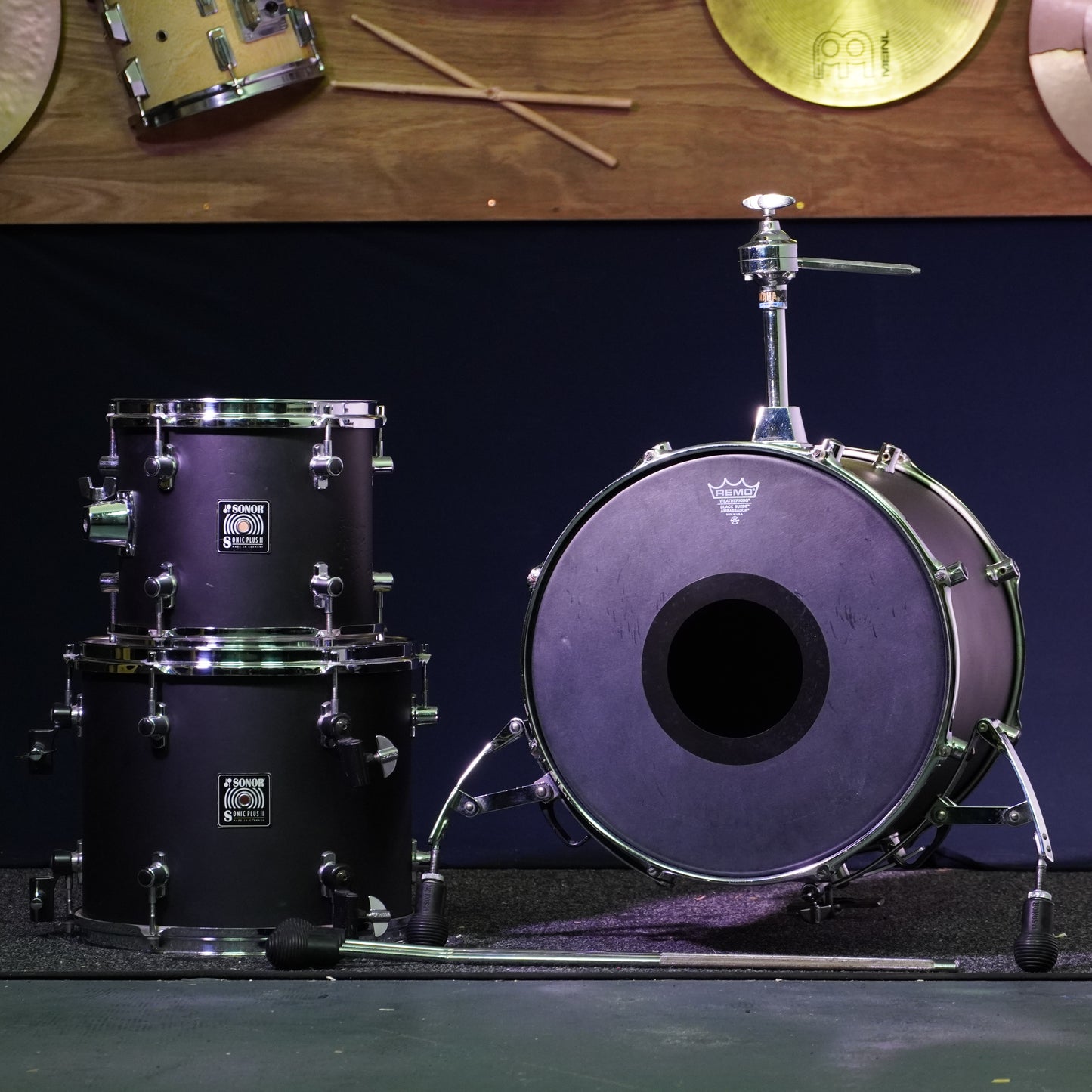 Sonor Sonic Plus II Bop Drum Kit in Matte Black (Shell Pack)