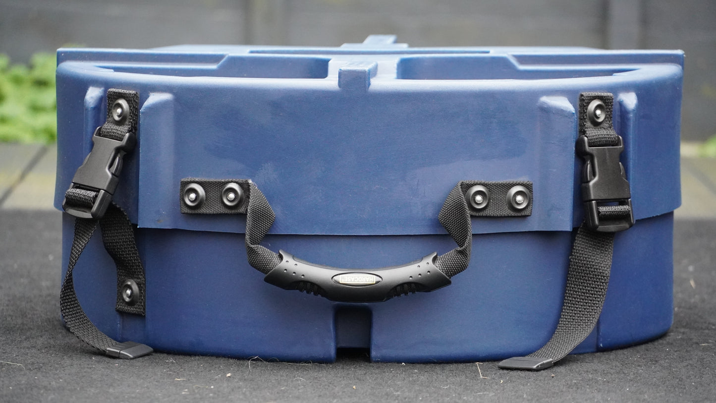 Hardcase HN14SDX Deluxe Snare Drum Case in Dark Blue w/ Spare Drum Head Storage