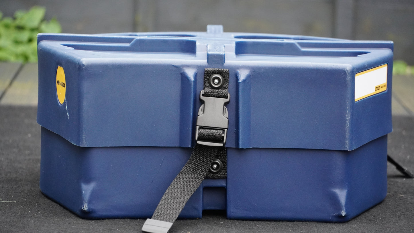 Hardcase HN14SDX Deluxe Snare Drum Case in Dark Blue w/ Spare Drum Head Storage
