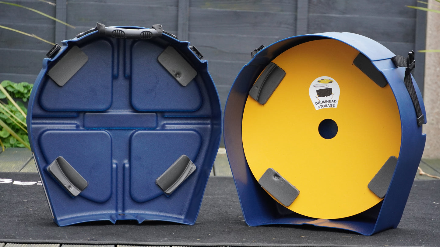 Hardcase HN14SDX Deluxe Snare Drum Case in Dark Blue w/ Spare Drum Head Storage