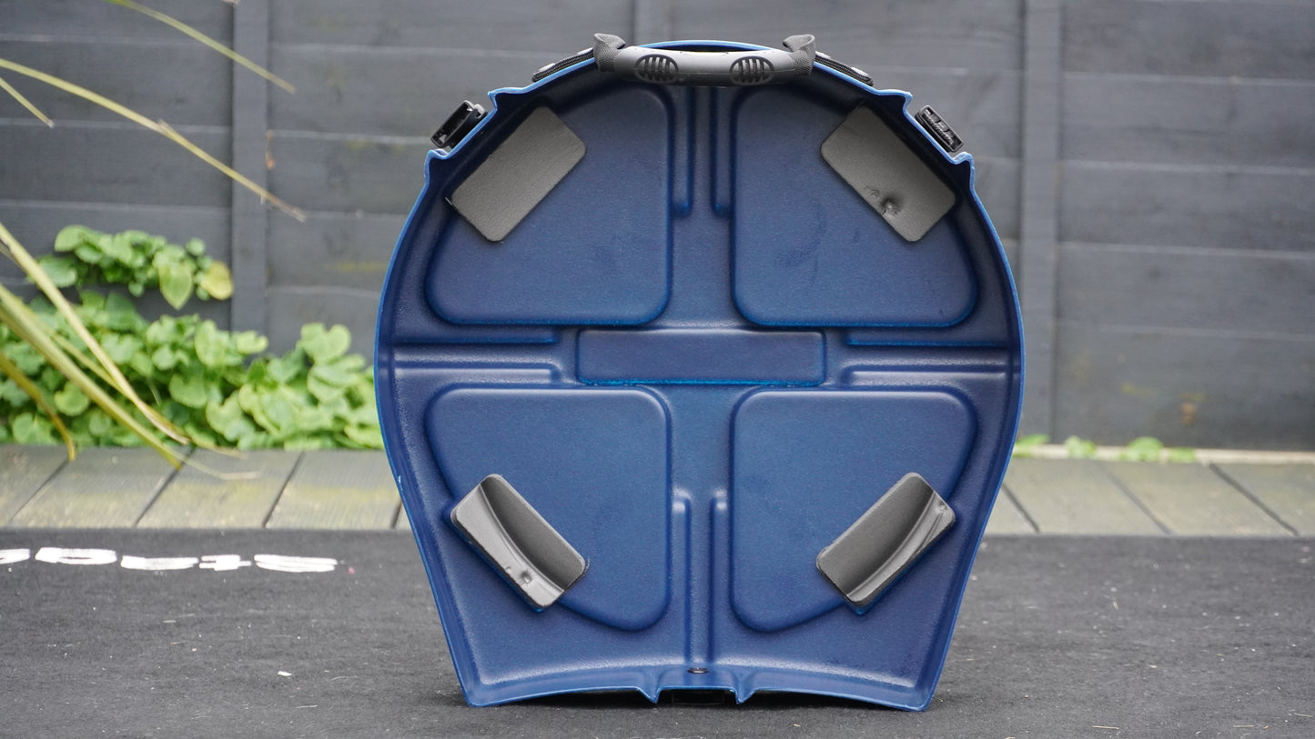 Hardcase HN14SDX Deluxe Snare Drum Case in Dark Blue w/ Spare Drum Head Storage