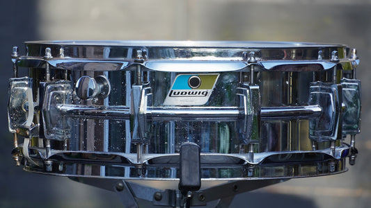 Ludwig LM400 Supraphonic 14"x5" Blue/Olive Badge Aluminium Snare Drum