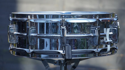 Ludwig LM400 Supraphonic 14"x5" Blue/Olive Badge Aluminium Snare Drum