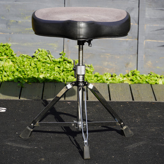 Roc n Soc Saddle Drum Throne in Grey w/ Custom Percussion Base