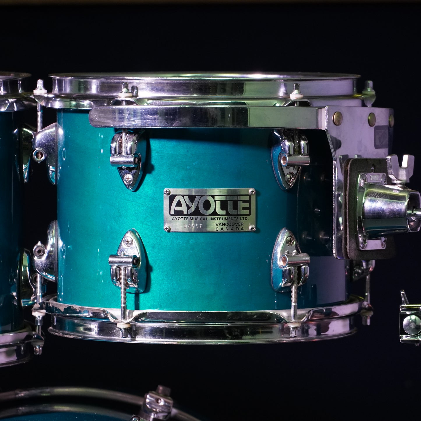 Ayotte (Ray Ayotte Era) Maple Drum Kit in Blue Transparent Lacquer (Shell Pack)