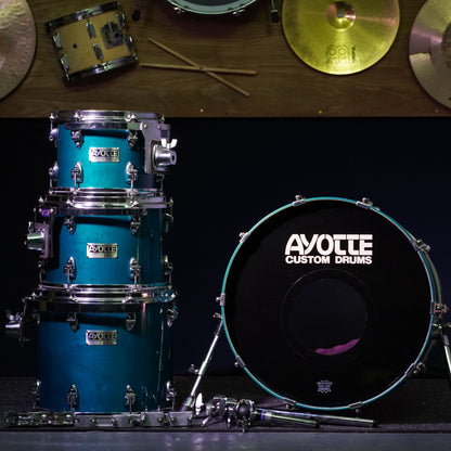Ayotte (Ray Ayotte Era) Maple Drum Kit in Blue Transparent Lacquer (Shell Pack)
