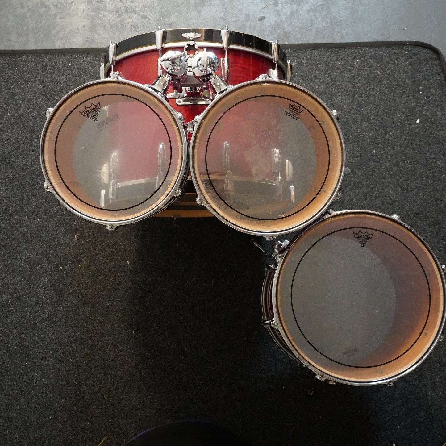 Yamaha Beech Custom Drum Kit in Cherry Red, Made in Japan (Shell Pack)