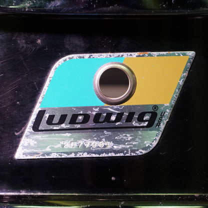 Ludwig No.453 Blue/Olive Badge Engraved Black Beauty Super-Sensitive 14"x6.5" Brass Snare Drum (Serial No. 2077981)