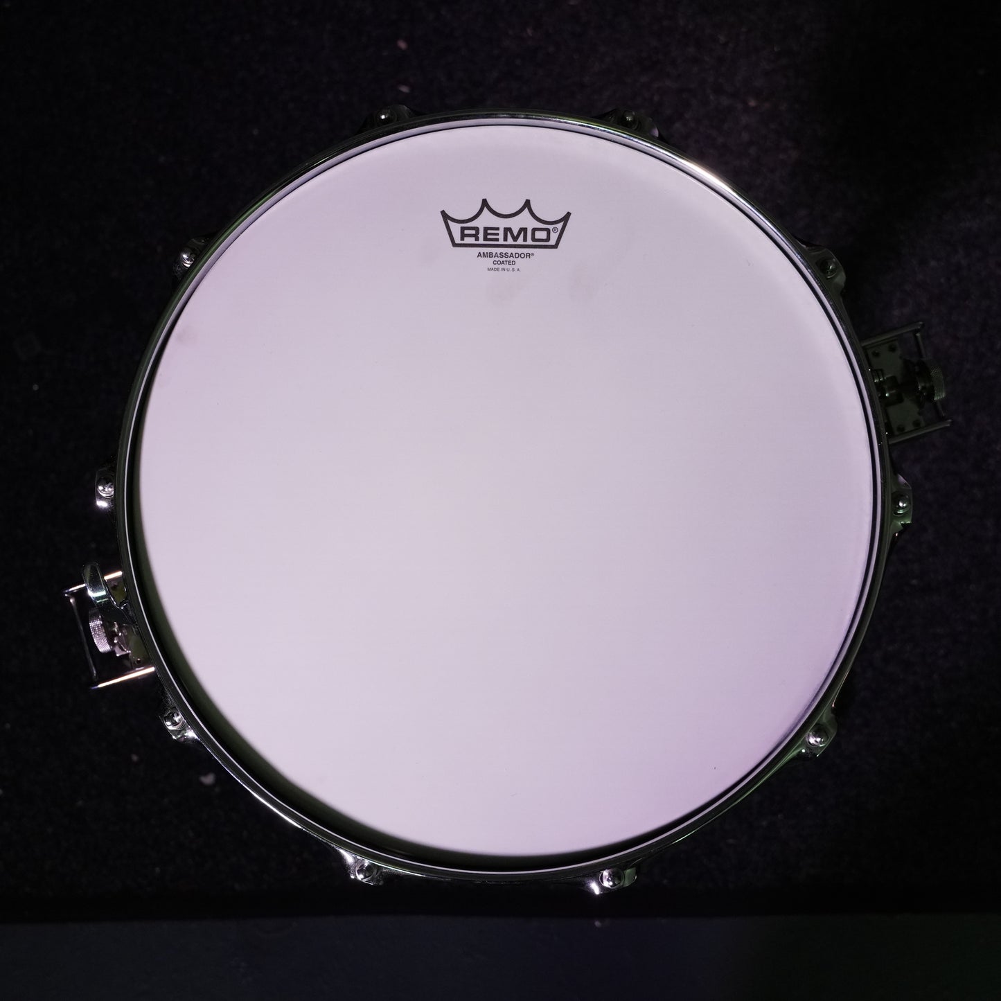 Ludwig No.453 Blue/Olive Badge Engraved Black Beauty Super-Sensitive 14"x6.5" Brass Snare Drum (Serial No. 2077981)