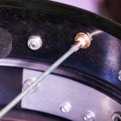 Ludwig No.453 Blue/Olive Badge Engraved Black Beauty Super-Sensitive 14"x6.5" Brass Snare Drum (Serial No. 2077981)