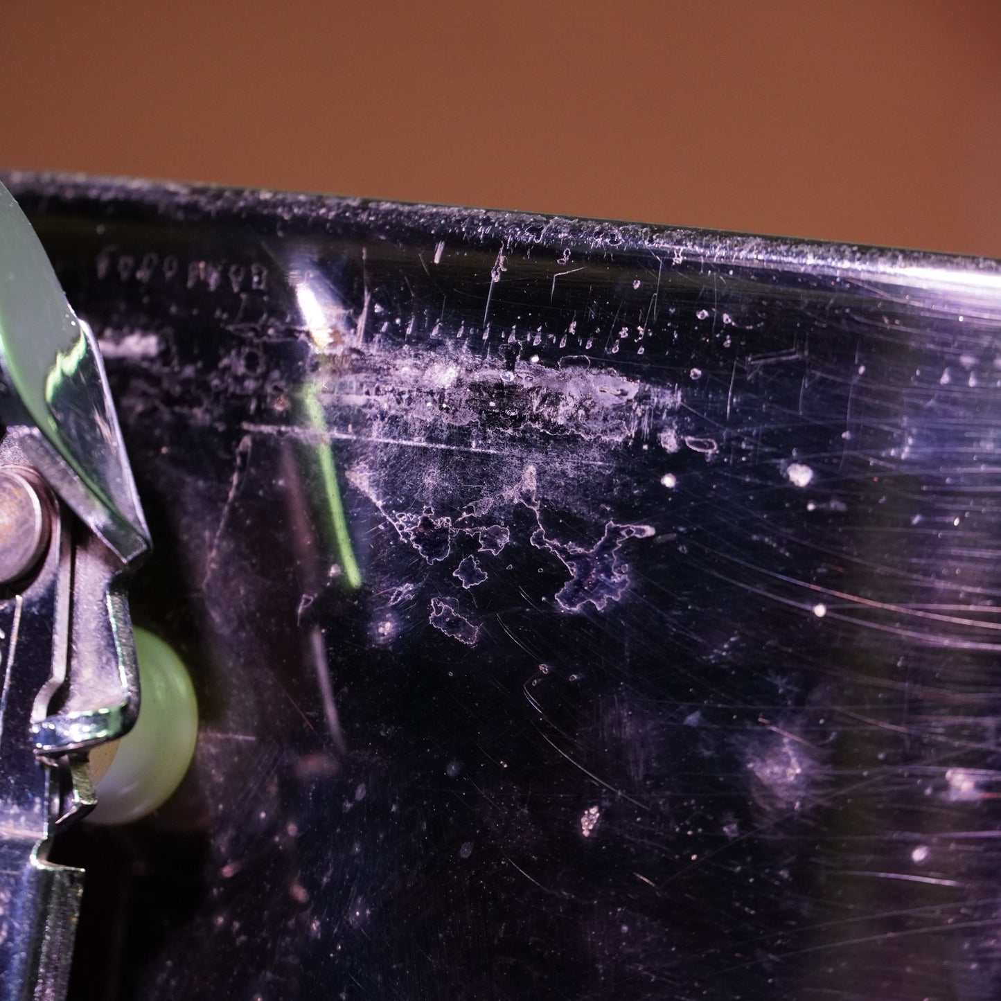 Ludwig No.453 Blue/Olive Badge Engraved Black Beauty Super-Sensitive 14"x6.5" Brass Snare Drum (Serial No. 2077981)