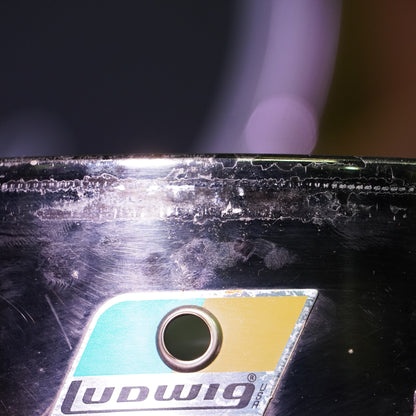 Ludwig No.453 Blue/Olive Badge Engraved Black Beauty Super-Sensitive 14"x6.5" Brass Snare Drum (Serial No. 2077981)