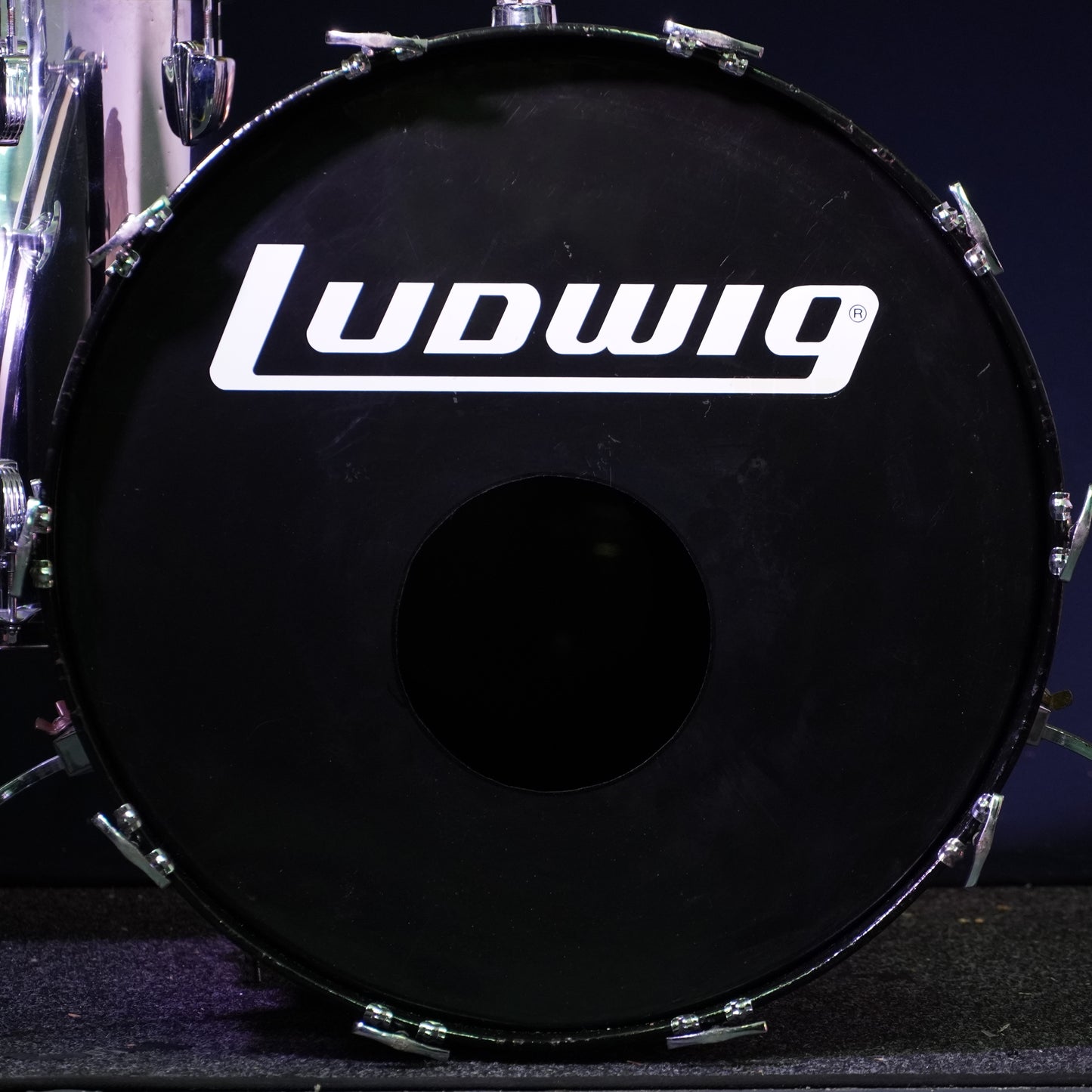 Ludwig 1970's Blue/Olive Badge Chrome Over Wood 3-Ply Drum Kit (Shell Pack)