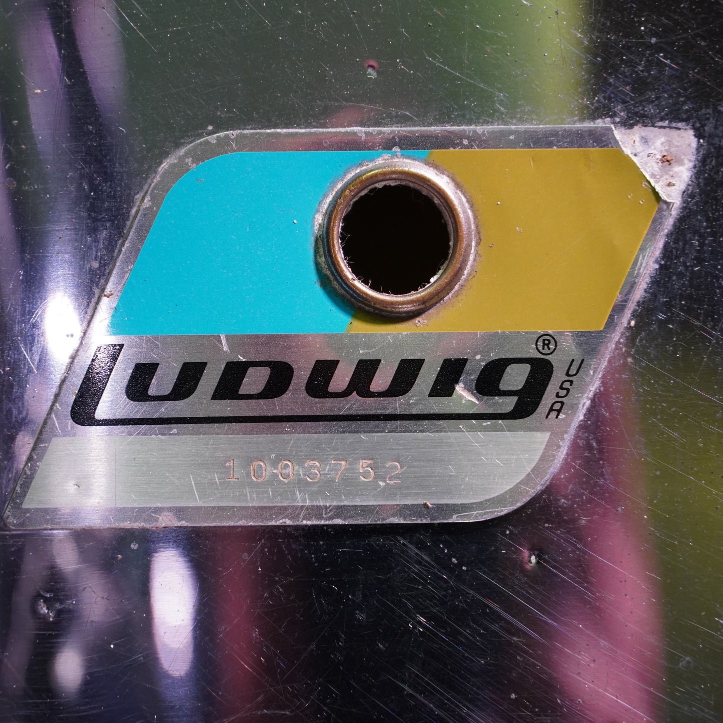 Ludwig 1970's Blue/Olive Badge Chrome Over Wood 3-Ply Drum Kit (Shell Pack)