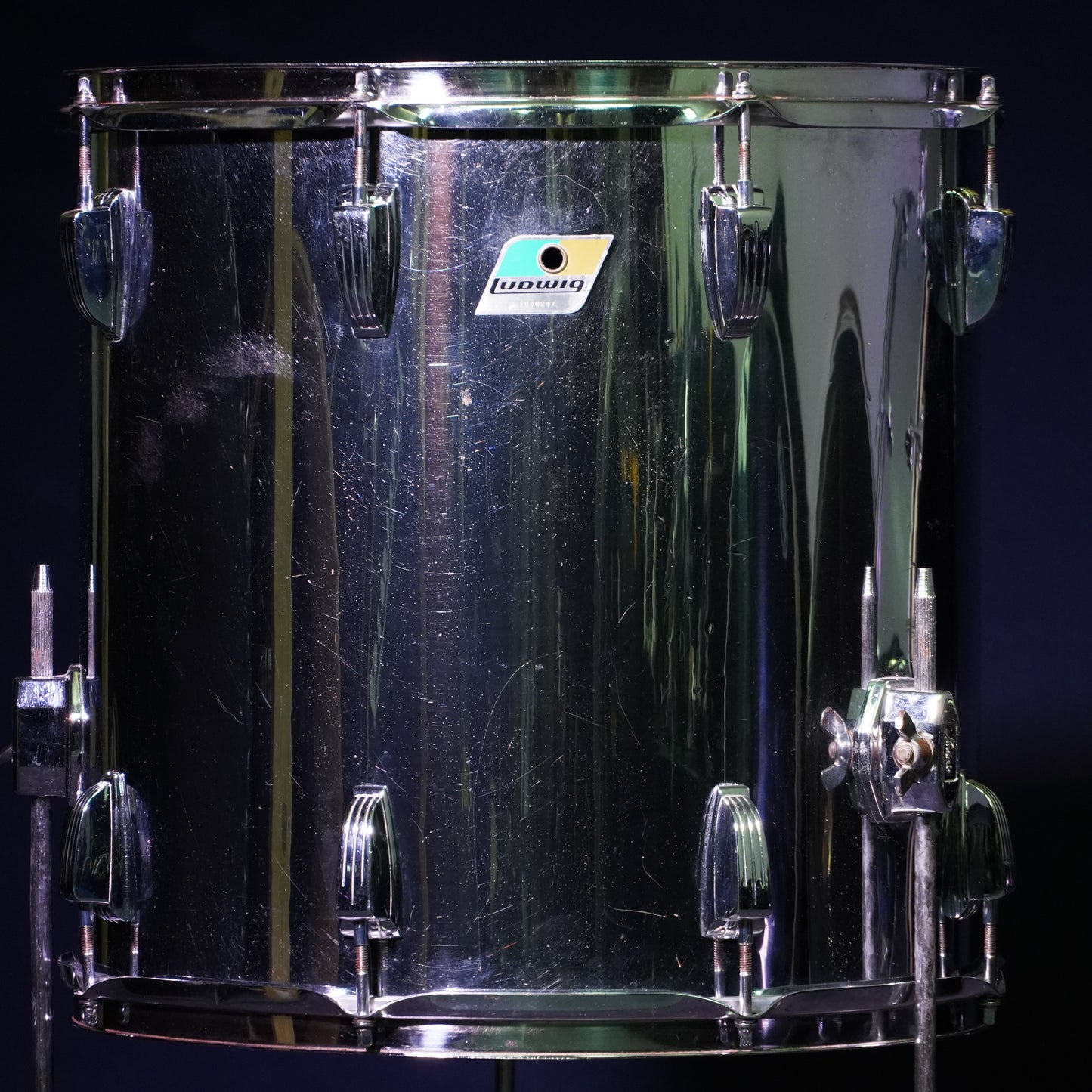 Ludwig 1970's Blue/Olive Badge Chrome Over Wood 3-Ply Drum Kit (Shell Pack)