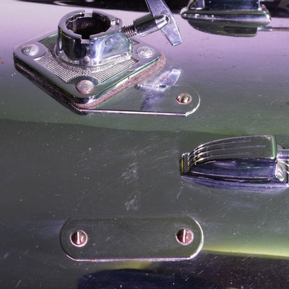 Ludwig 1970's Blue/Olive Badge Chrome Over Wood 3-Ply Drum Kit (Shell Pack)