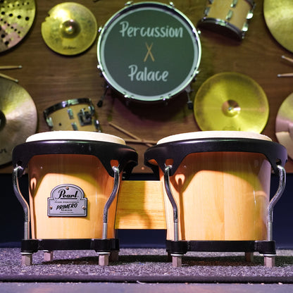 Pearl Primero Series 6" and 7" Oak Natural Finish Bongos