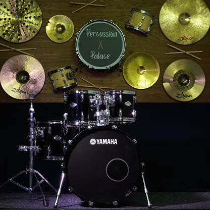 Yamaha Beech Custom Drum Kit in Piano Black (Shell Pack)