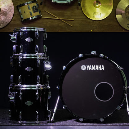 Yamaha Beech Custom Drum Kit in Piano Black (Shell Pack)