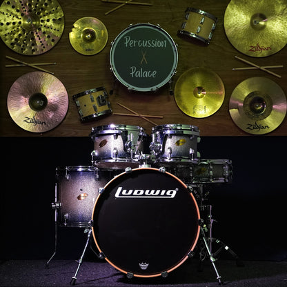 Ludwig Accent CS Custom Drum Kit in Blue Ice (Shell Pack)