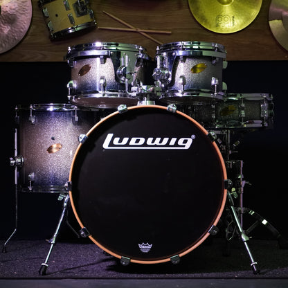 Ludwig Accent CS Custom Drum Kit in Blue Ice (Shell Pack)