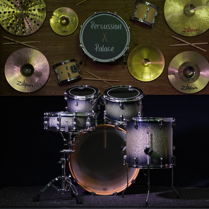 Ludwig Accent CS Custom Drum Kit in Blue Ice (Shell Pack)