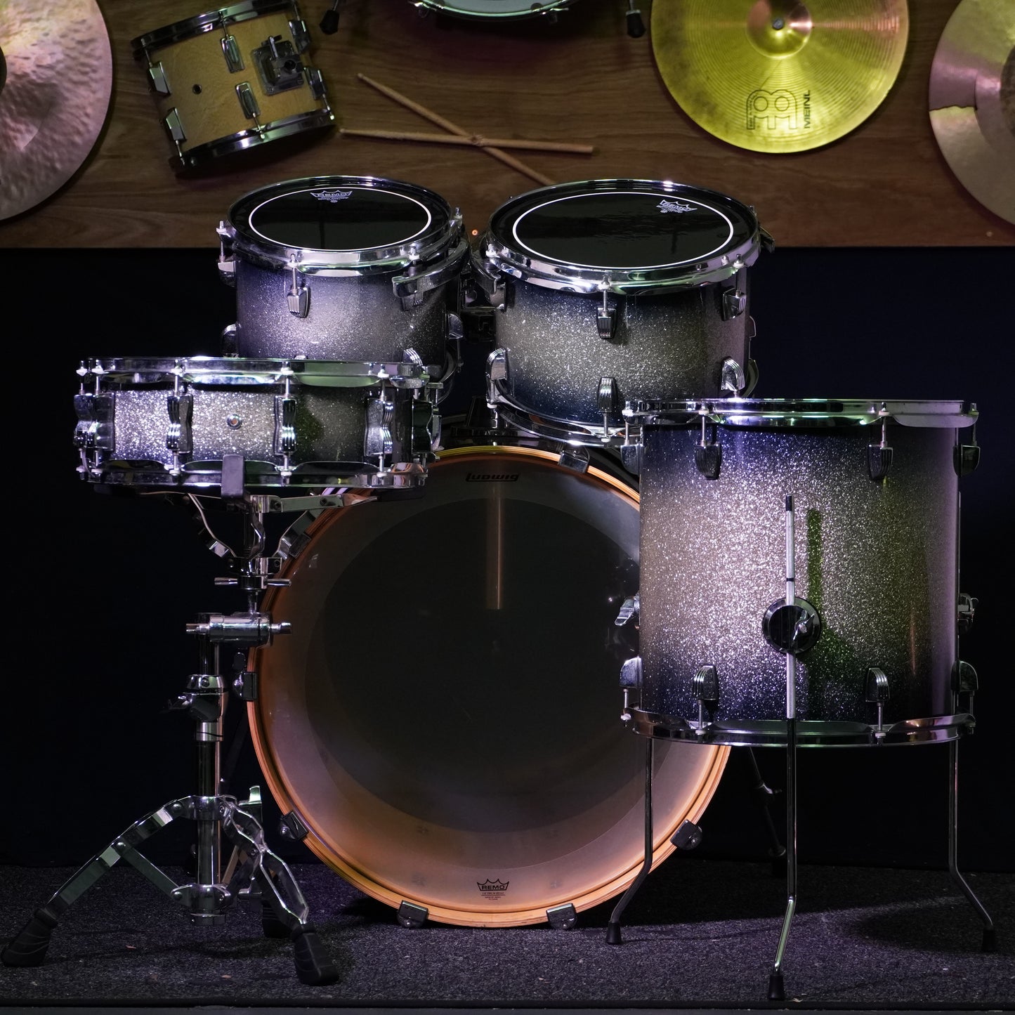 Ludwig Accent CS Custom Drum Kit in Blue Ice (Shell Pack)