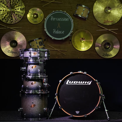Ludwig Accent CS Custom Drum Kit in Blue Ice (Shell Pack)
