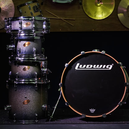 Ludwig Accent CS Custom Drum Kit in Blue Ice (Shell Pack)