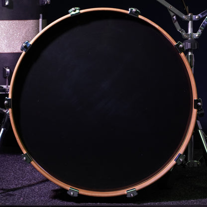 SJC Custom Maple Drum Kit in Matte Graphite w/ Silver Sparkle Stripe