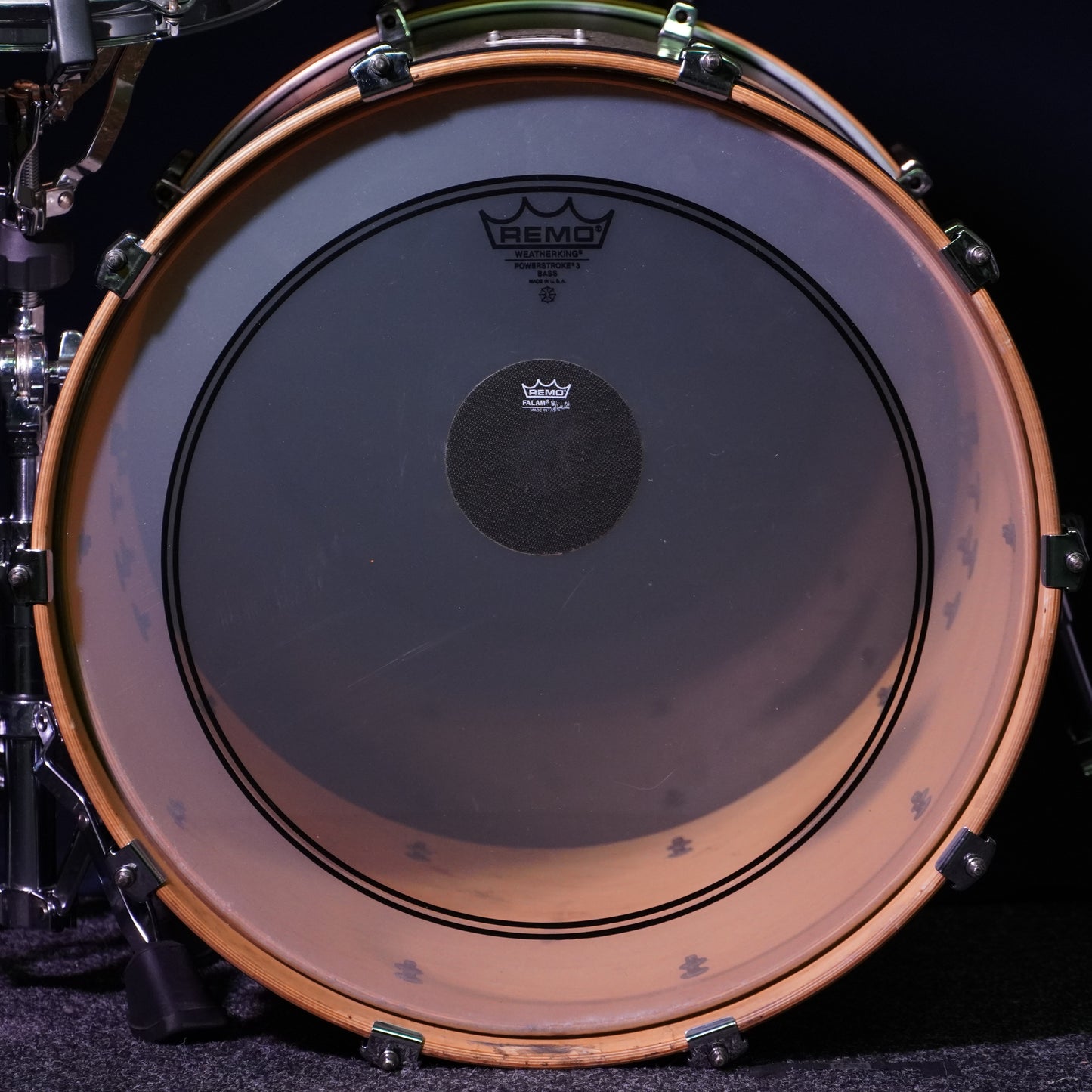 SJC Custom Maple Drum Kit in Matte Graphite w/ Silver Sparkle Stripe
