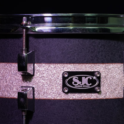 SJC Custom Maple Drum Kit in Matte Graphite w/ Silver Sparkle Stripe