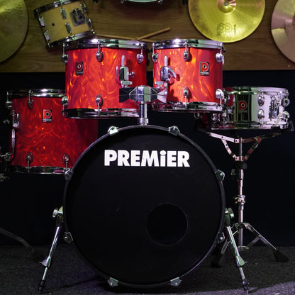 Premier APK Made in England Drum Kit in Satin Red Flame (Shell Pack)