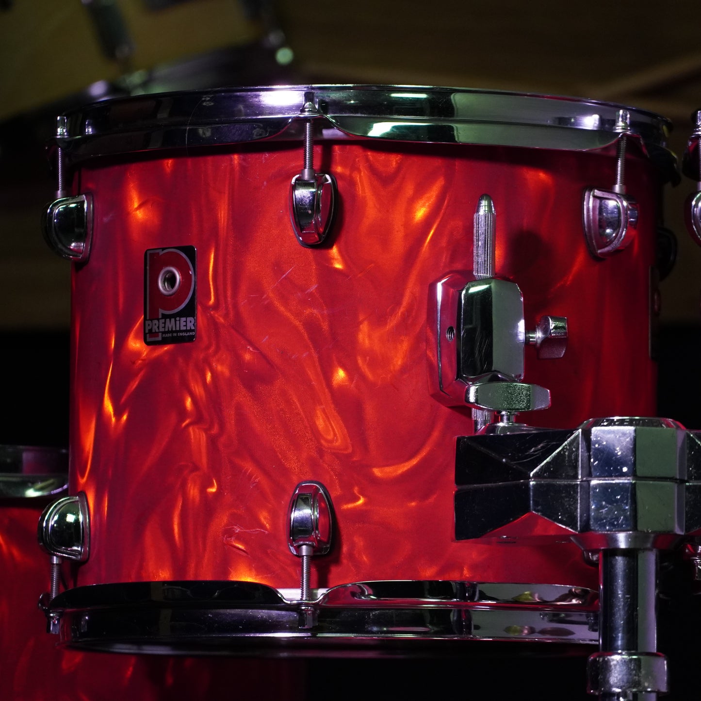 Premier APK Made in England Drum Kit in Satin Red Flame (Shell Pack)