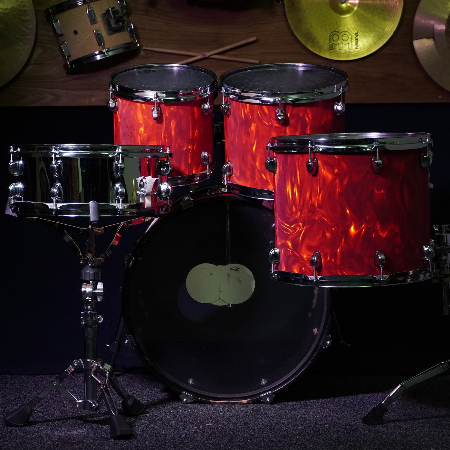 Premier APK Made in England Drum Kit in Satin Red Flame (Shell Pack)
