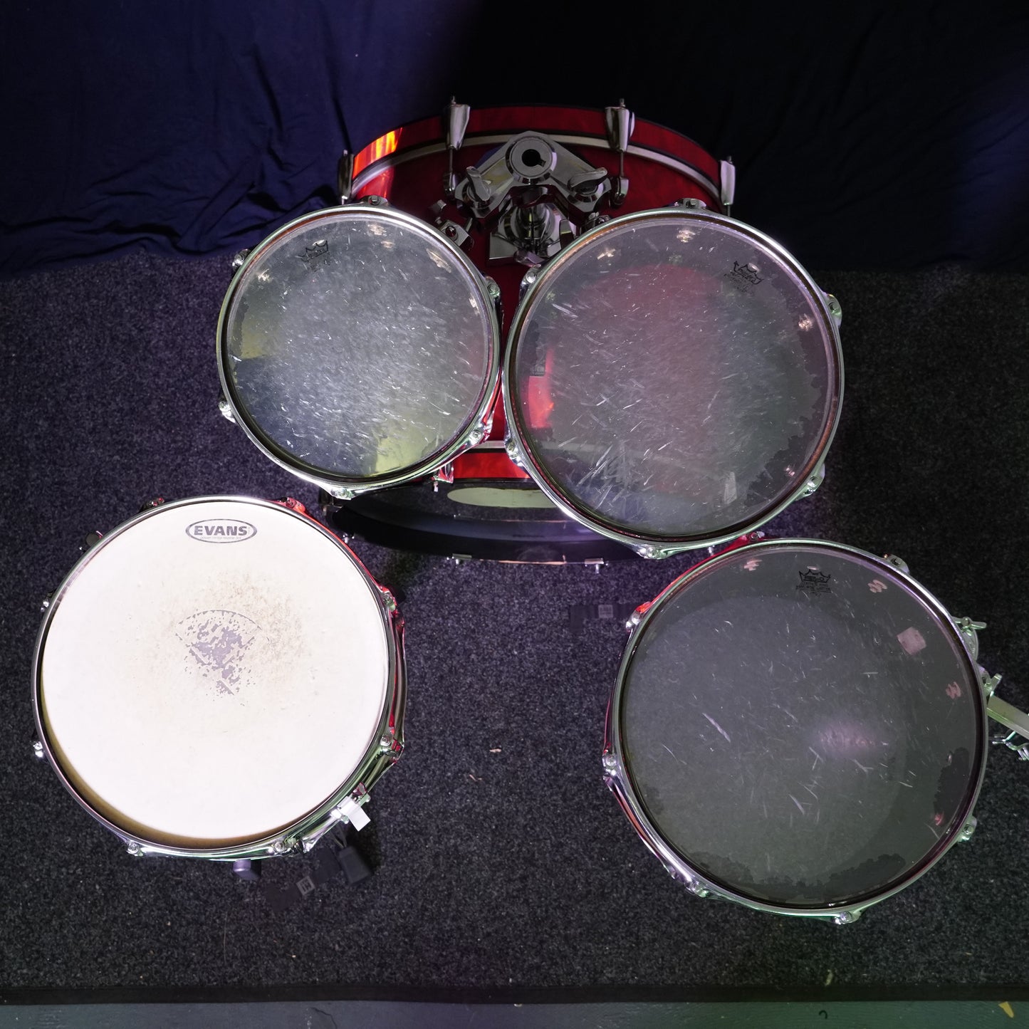 Premier APK Made in England Drum Kit in Satin Red Flame (Shell Pack)