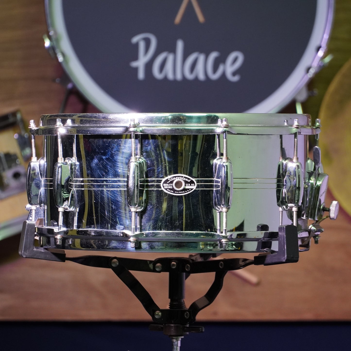 Slingerland Gene Krupa Sound King No. 133 Snare Drum (10-Lug, Chrome-Over-Brass – USA)