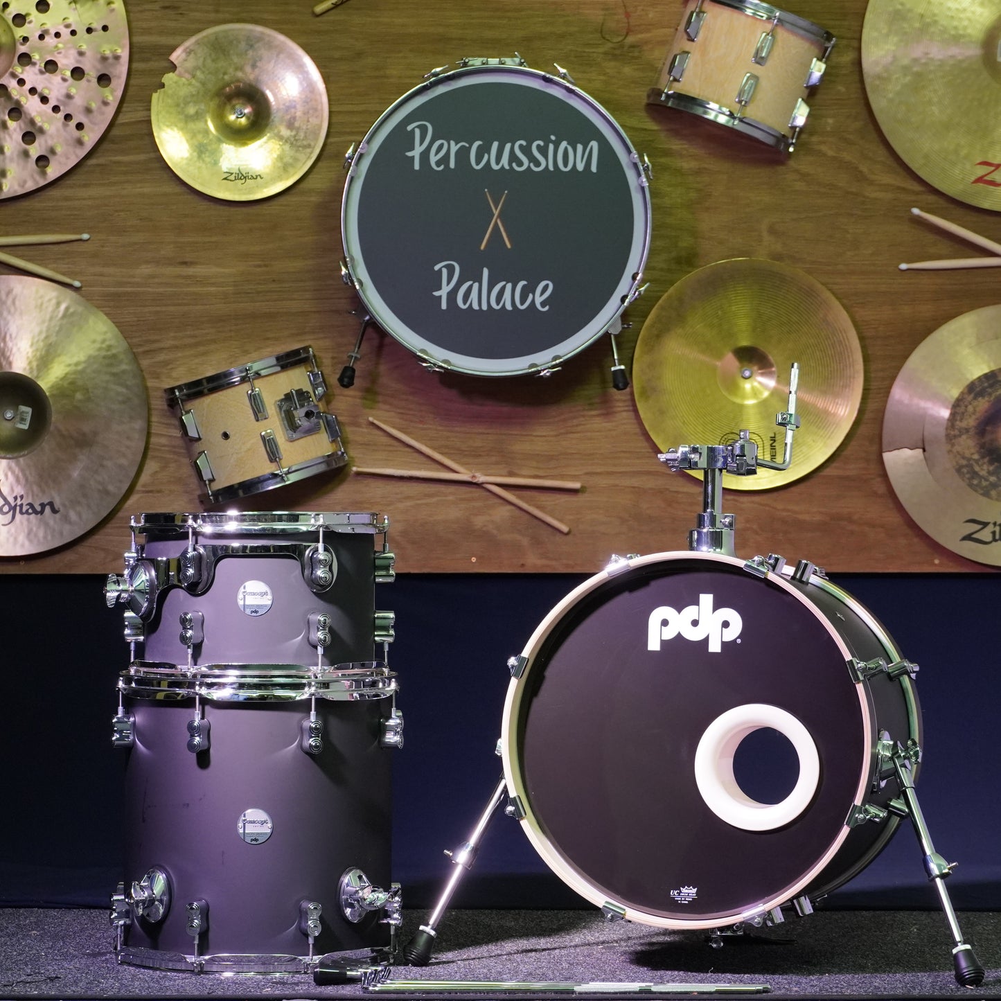 PDP Concept Maple Bop Drum Kit in Satin Black (Shell Pack)